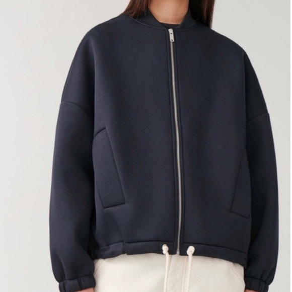 Cos Scuba Bomber Jacket In Navy 